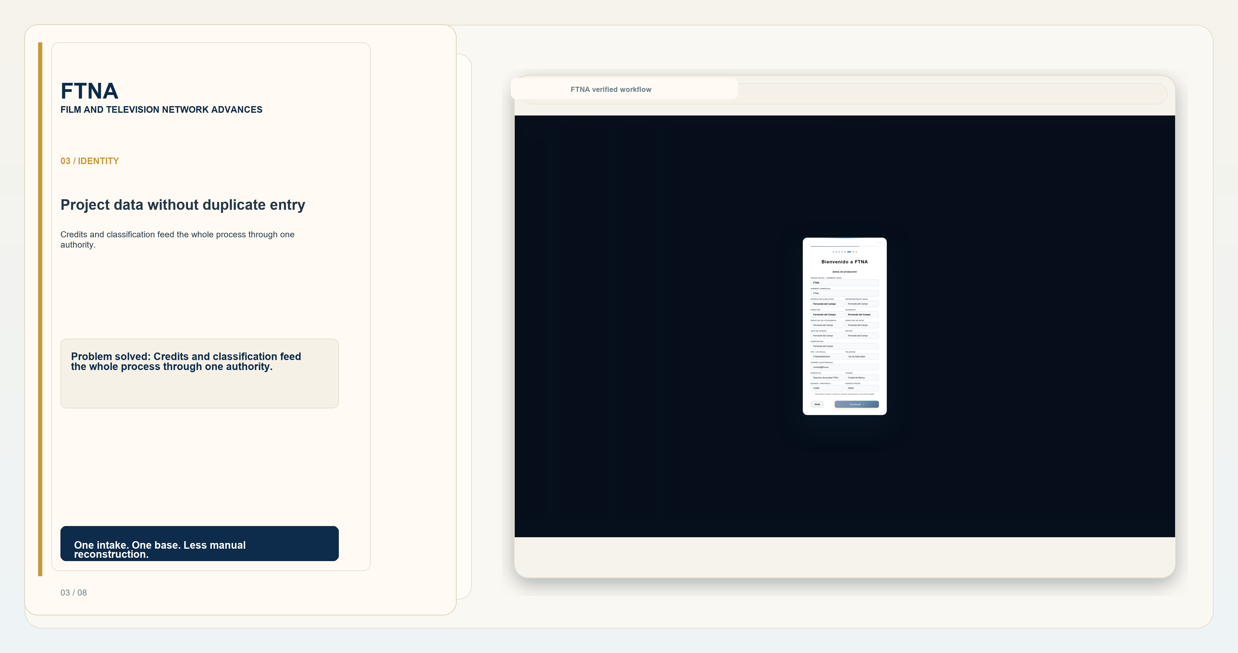 Project data without duplicate entry
